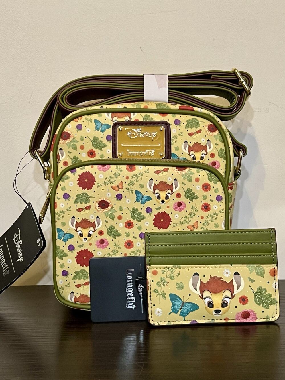 Loungefly Disney Bambi Floral Burst Crossbody Card Holder Set